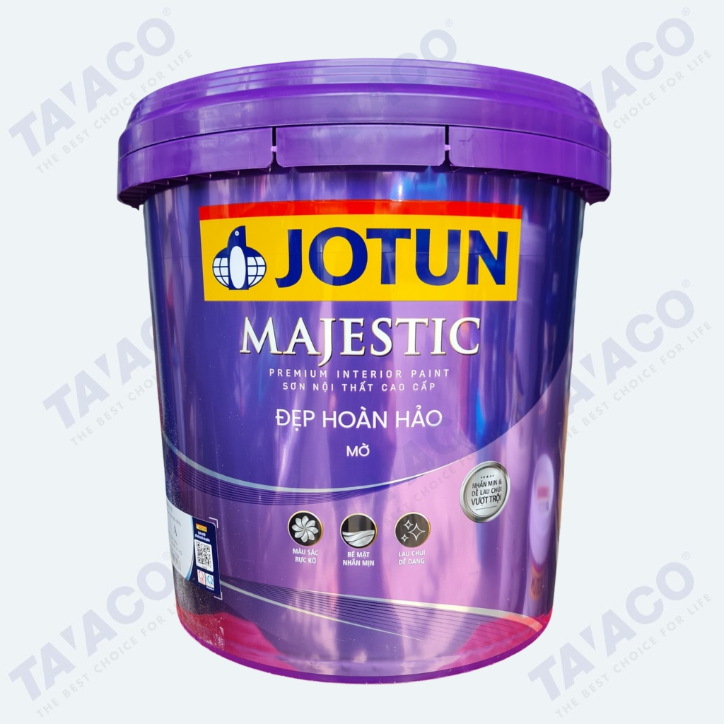 Sơn Jotun Majestic Mờ Chùi Rửa Vết Bẩn