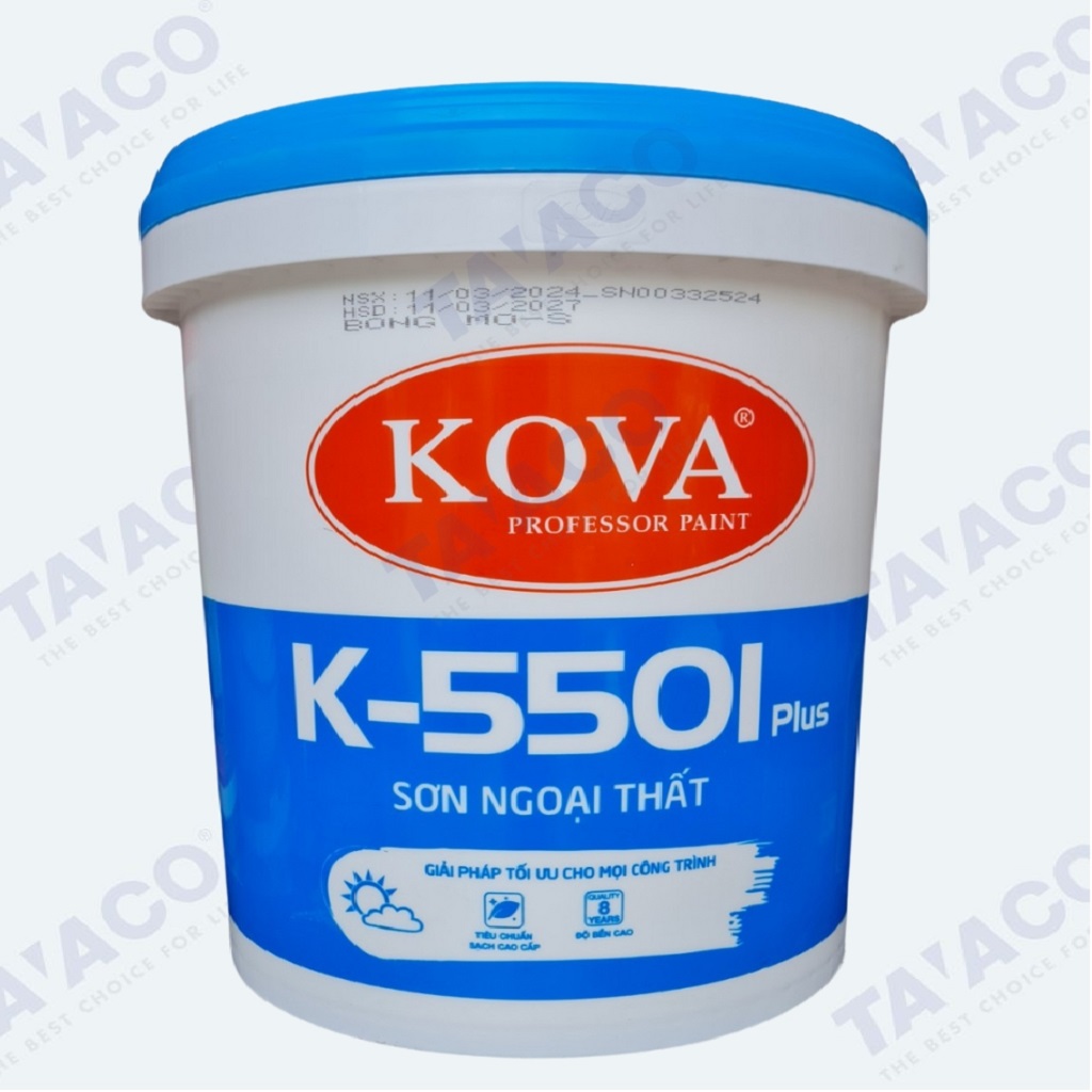 Sơn Kova K5501 Ngoại Thất Bán Bóng