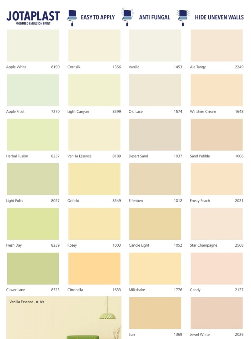 bang mau son jotun jotaplas